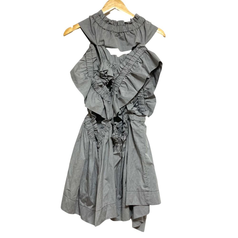 HOUGA ホウガ locket leisure dress ドレス ミニワンピース グレー レディース 古着