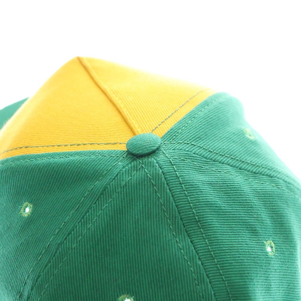  CELINE セリーヌ 21 SS ポップアップ ダンシングキッド ベースボールキャップ 帽子 イエロー|グリーン キャップ 帽子