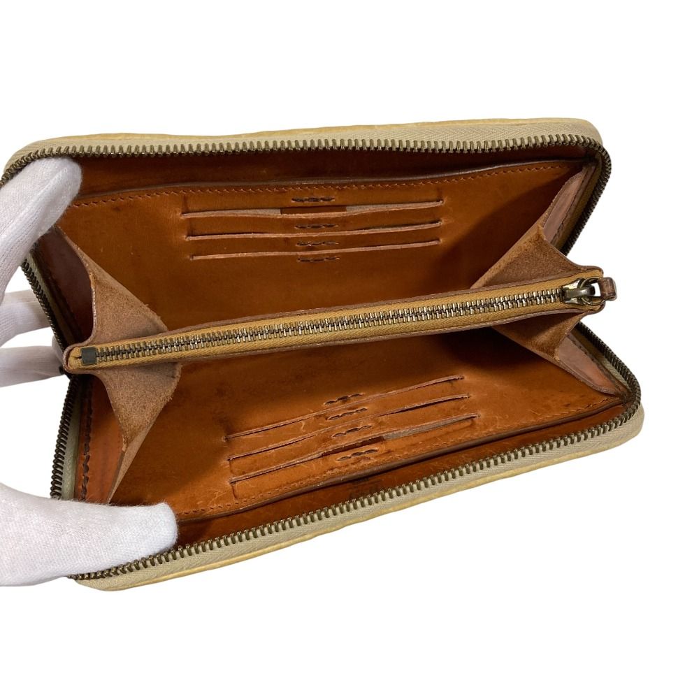 HENRY CUIR アンリークイール メッシュ レザー ラウンドファスナー