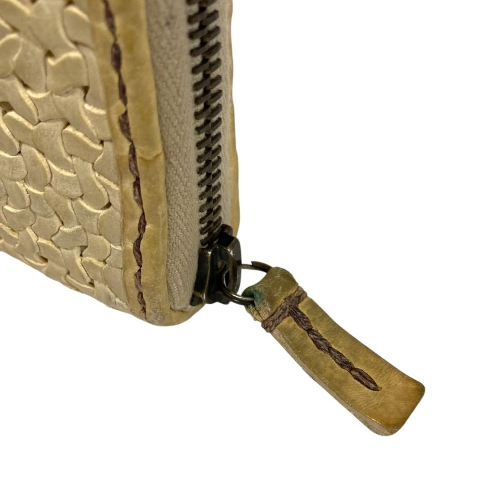 HENRY CUIR アンリークイール メッシュ レザー ラウンドファスナー