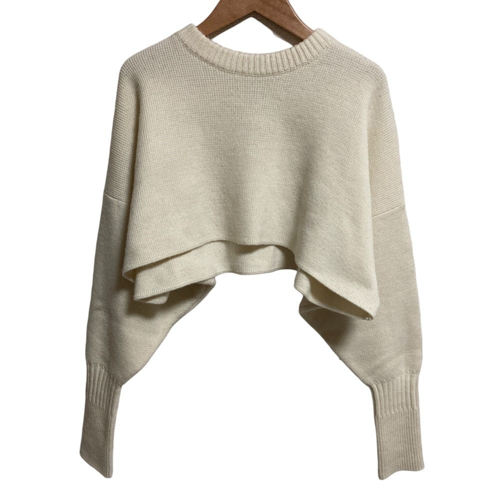 CFCL シーエフシーエル WOOL MILAN TOP クロップドニット サイズF アイボリー レディース 古着