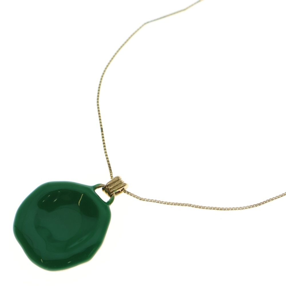 BOTTEGA VENETA ボッテガヴェネタ ボッテガグリーン ネックレス ペンダント チェーン ゴールド×グリーン GP