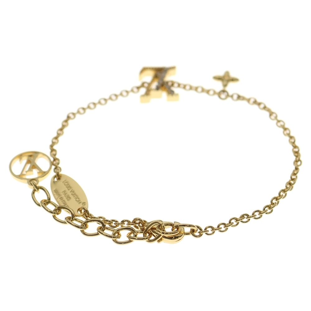 希少 ルイヴィトン フラワー ラインストーン ブレスレット ゴールド LOUIS VUITTON（ルイ・ヴィトン） パラダイス ストーン ブレスレット