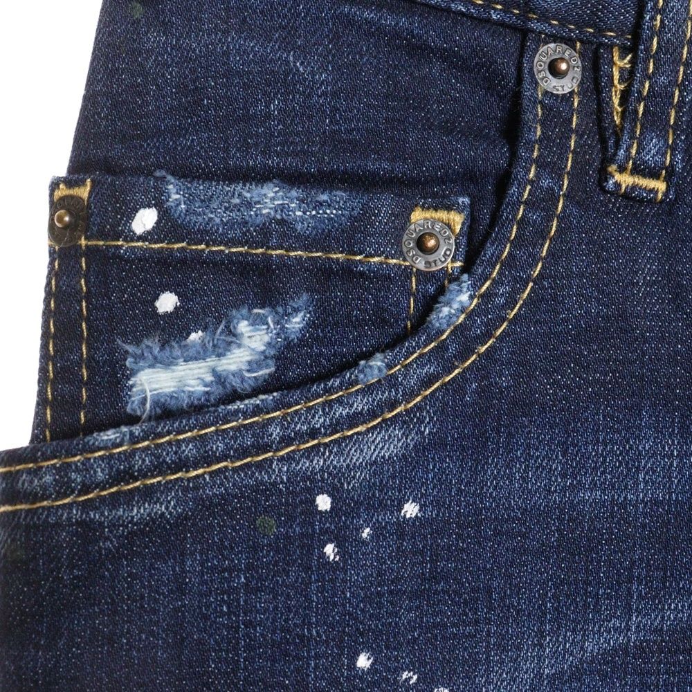 ボタンフライ スキニーデニムパンツ