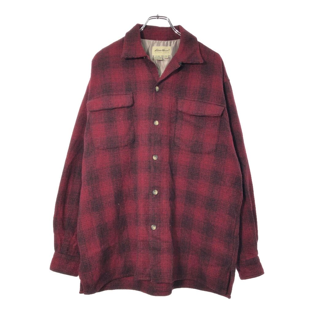 90年代 Eddie Bauer エディーバウアー オープンカラーシャツジャケット