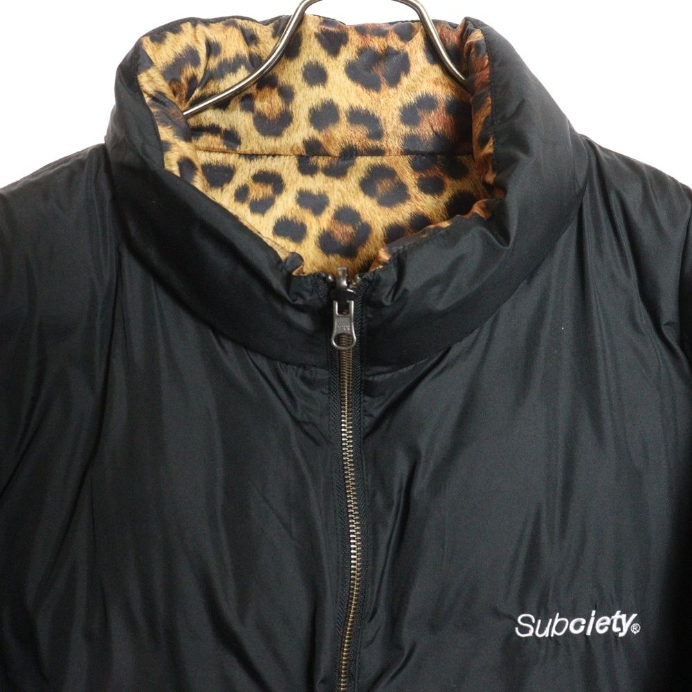あき様　subciety 中綿 リバーシブルジャケット レオパード×ブラック Subciety（サブサエティ） ジャケット SUBCIETY Reversible nylon fur