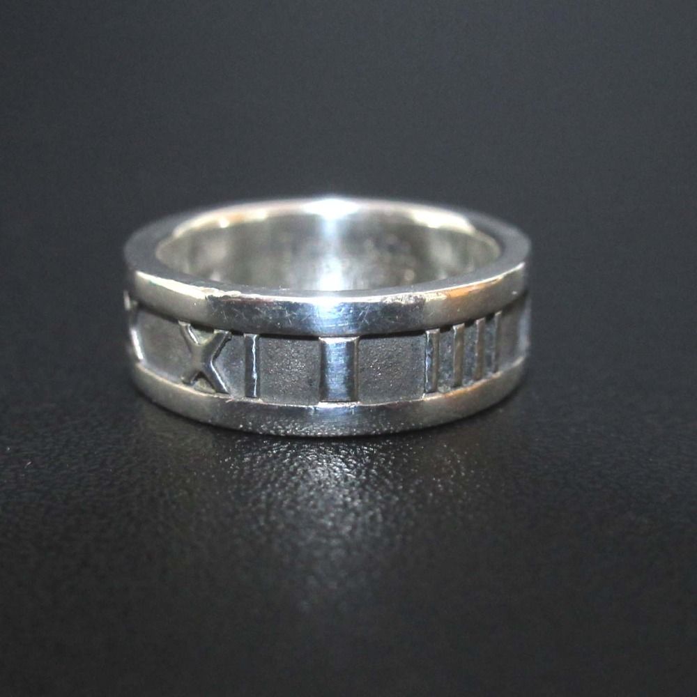 Tiffany-Co ティファニー 925 SV アトラスリング 指輪 10号 シルバー レディース 古着