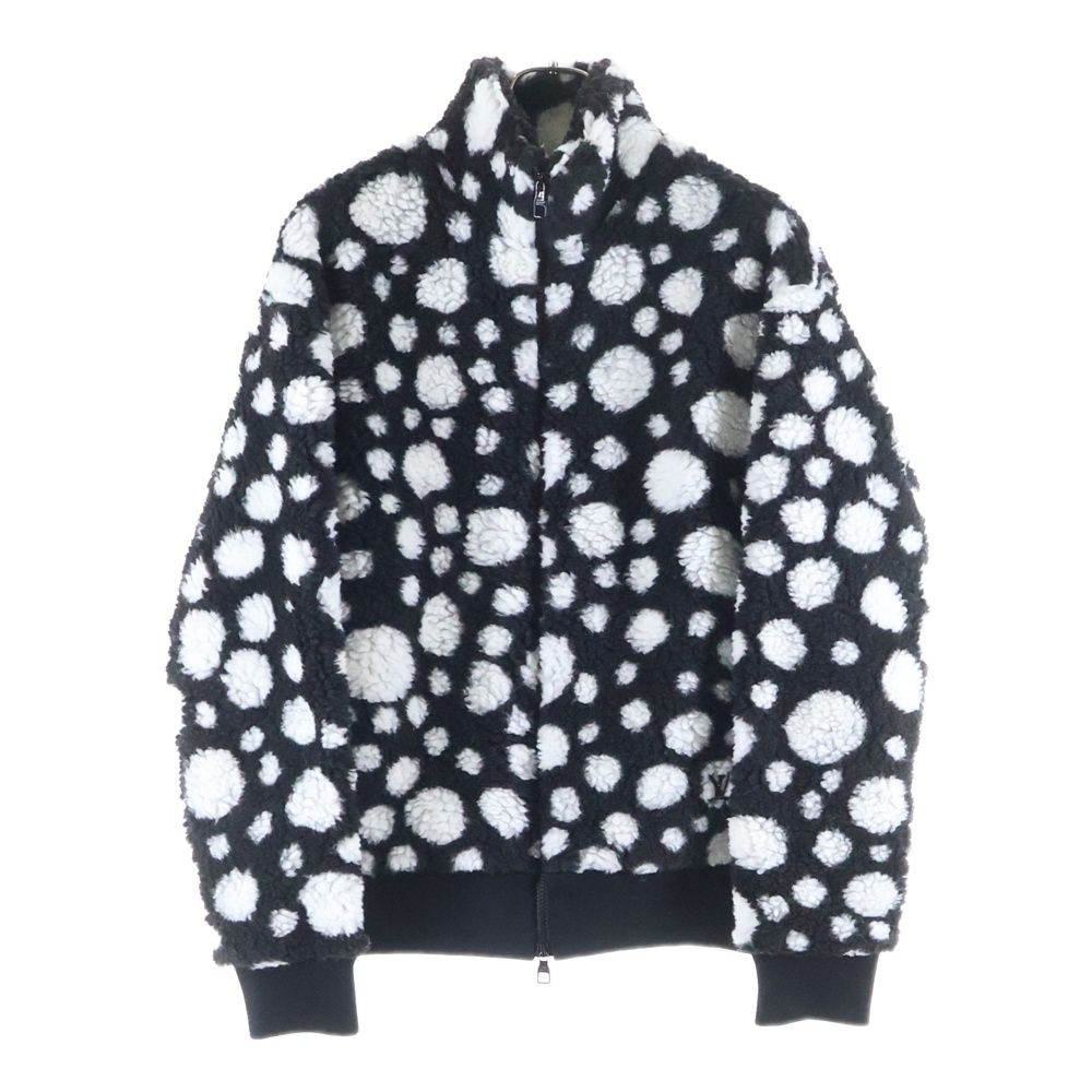LOUIS VUITTON ルイヴィトン 23 SS ×YK 草間彌生コラボ インフィニティドットフリースブルゾン ジャケット ブラック|ホワイト RM 231 H XX 0 HOY 38 W