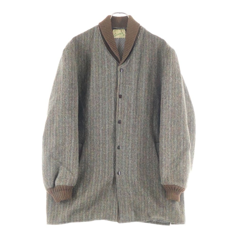 VINTAGE ヴィンテージ 50 s Calderon of California Pharaoh Coat ファラオコート ボタンアップ ウール ハーフコート グリーン×ブラウン