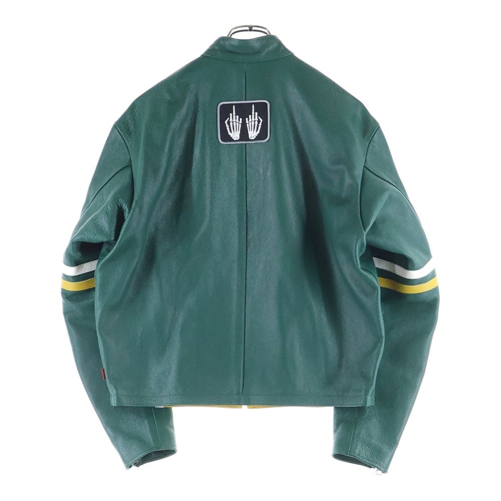 SUPREME シュプリーム 24 AW×Hysteric Glamour Vanson Lether Jacket バンソン レザージャケット グリーン
