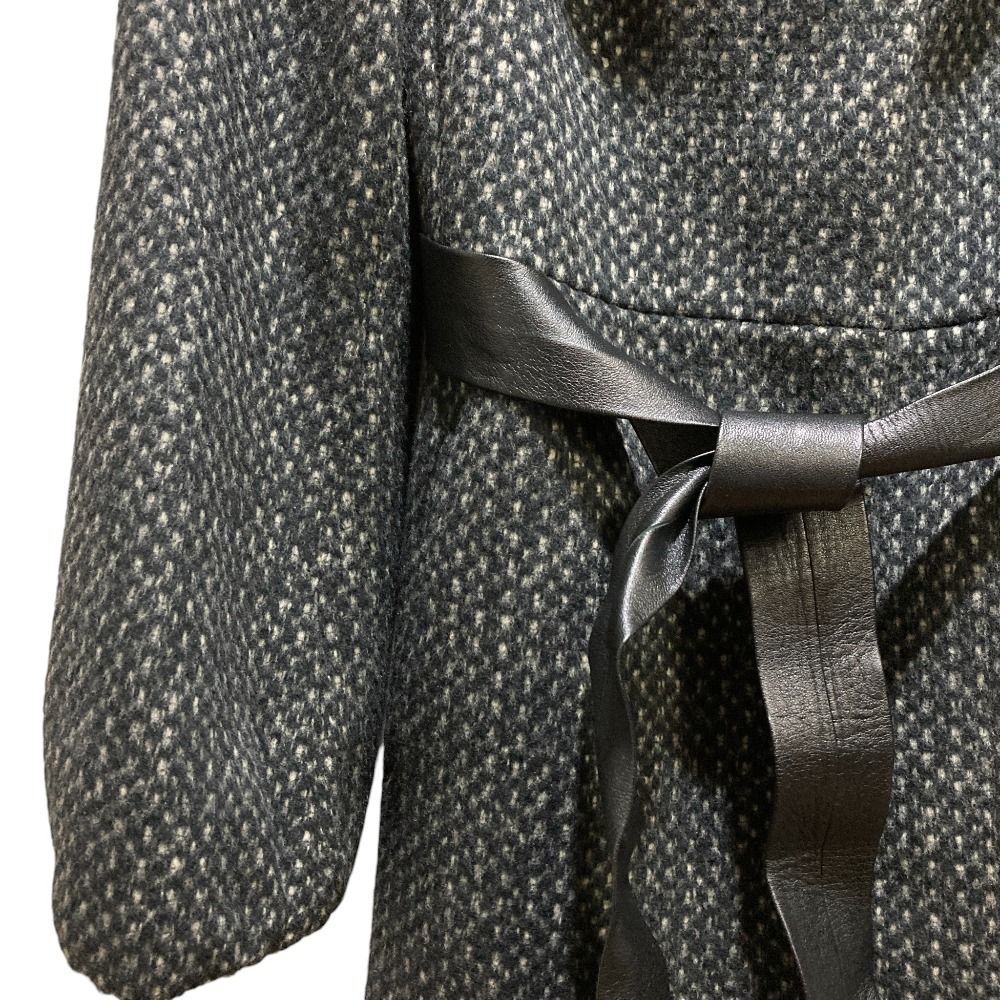 美品✨マックスマーラ ベルテッドコート カシミヤ混 女優襟 ネイビー 40 美品✨マックスマーラ ベルテッドコート カシミヤ混 女優襟 ネイビー 40