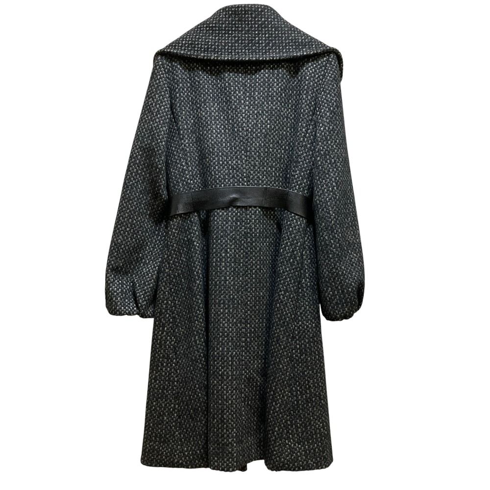 美品 Max Mara マックスマーラ カシミヤブレンド レザーベルテッド