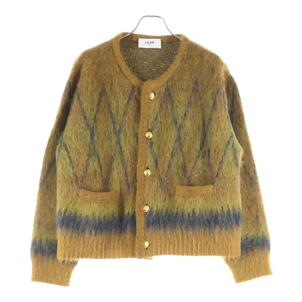 新品 CELINE 22SS カーディガンジャケット / ブラッシュドモヘア M CELINE/セリーヌ】カーディガンジャケット ブラッシュドモヘア (CELINE