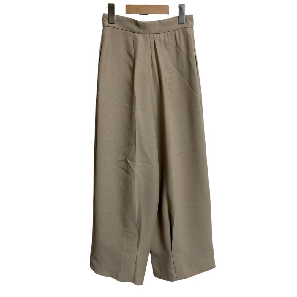 FENDI フェンディ センタープリーツ ワイドパンツ サイズ36 ベージュ レディース 古着