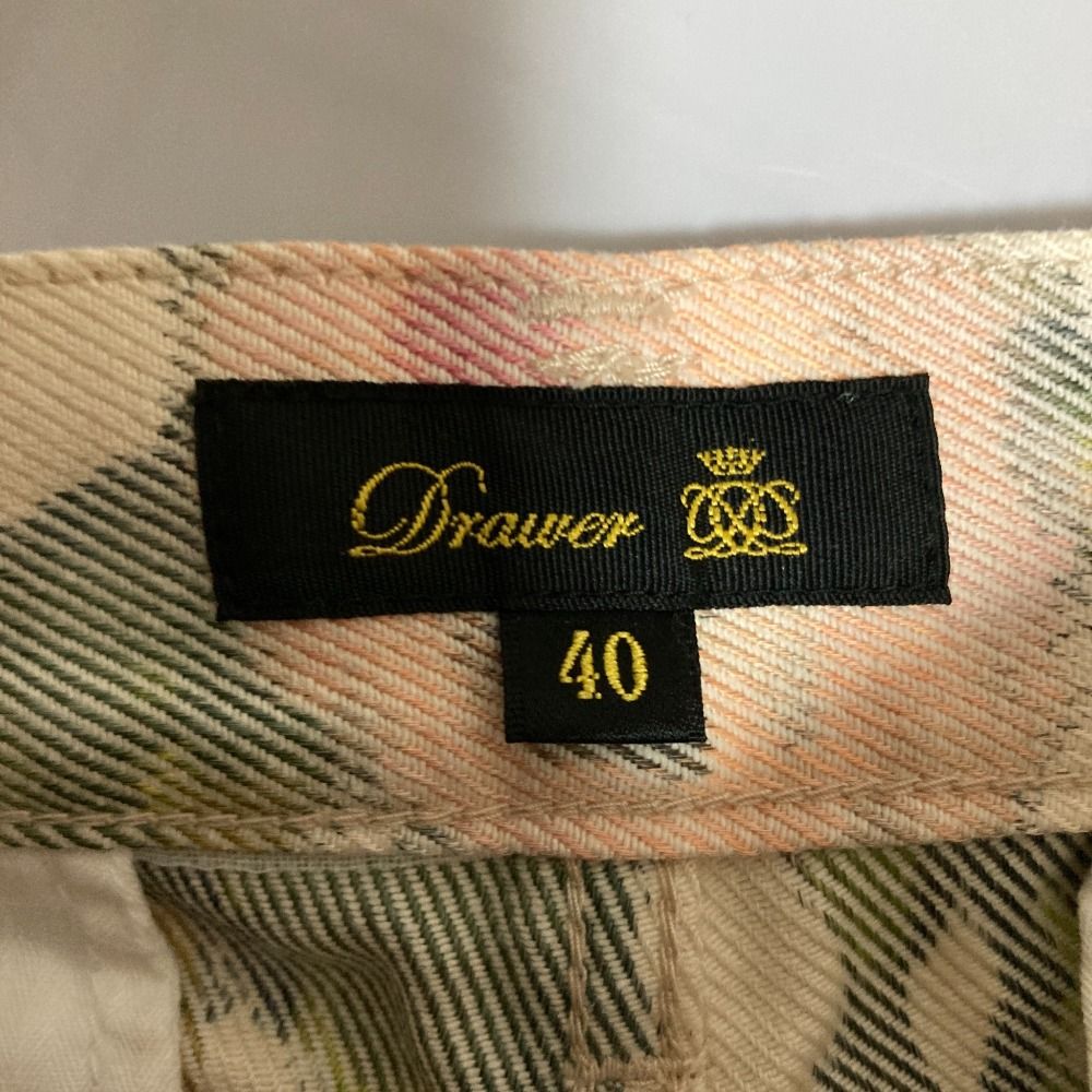 美品 Drawer ドゥロワー フラワープリント パンツ 6514-299-1400  