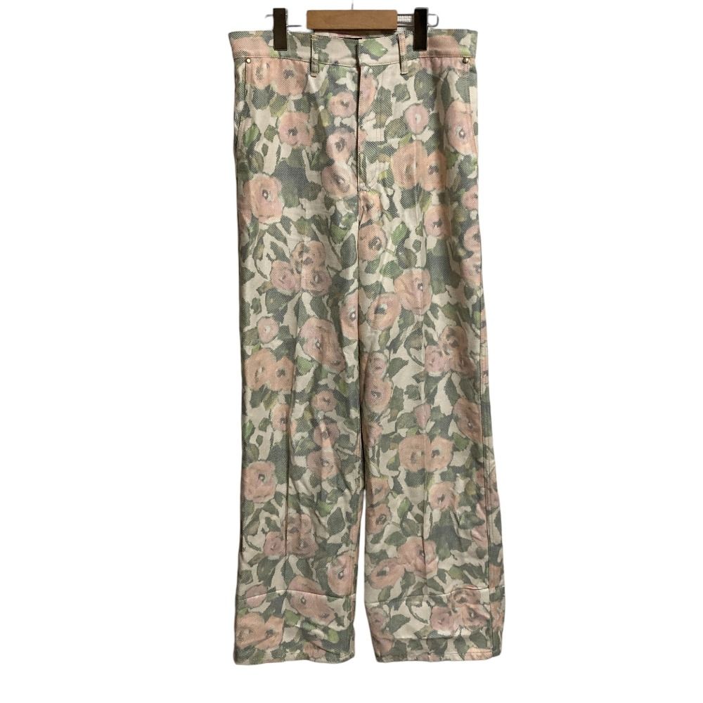 美品 Drawer ドゥロワー フラワープリント パンツ 6514-299-1400
