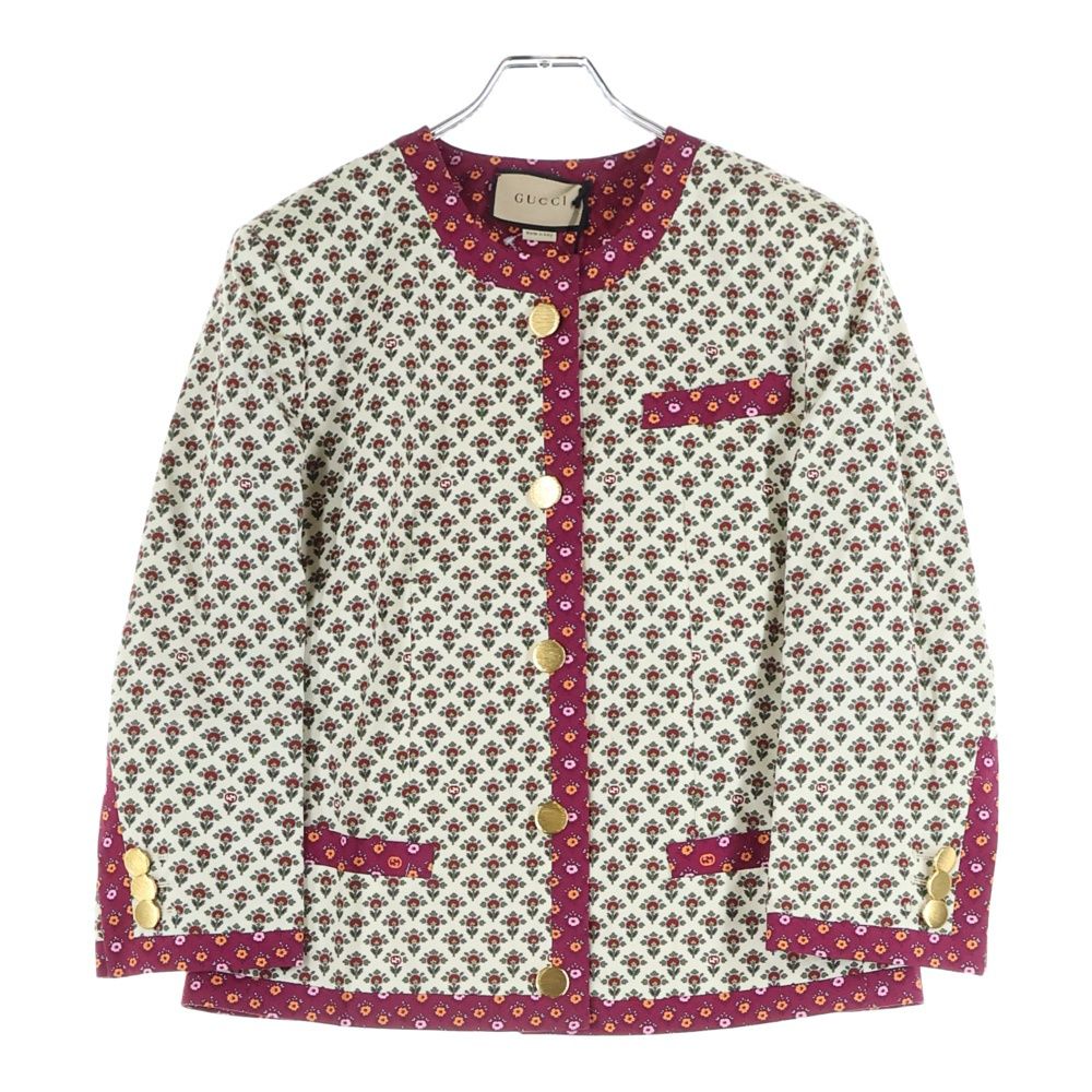 GUCCI (グッチ) フラワープリント パイピングデザイン コットン