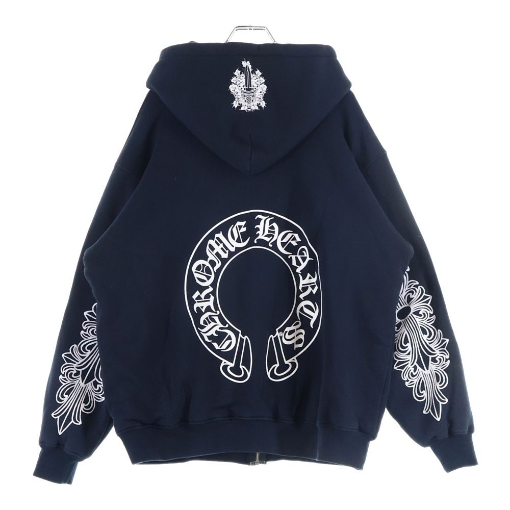 CHROME HEARTS (クロムハーツ) OLD HORSESHOE ZIP HOODIE オールド