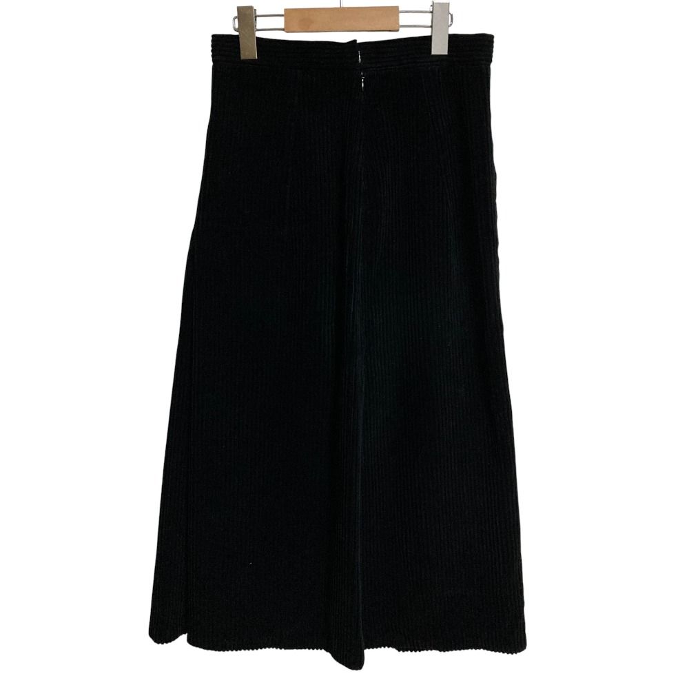 BLAMINK ブラミンク コットンコーディロイボックスプリーツスカート サイズ36 ブラック レディース 古着