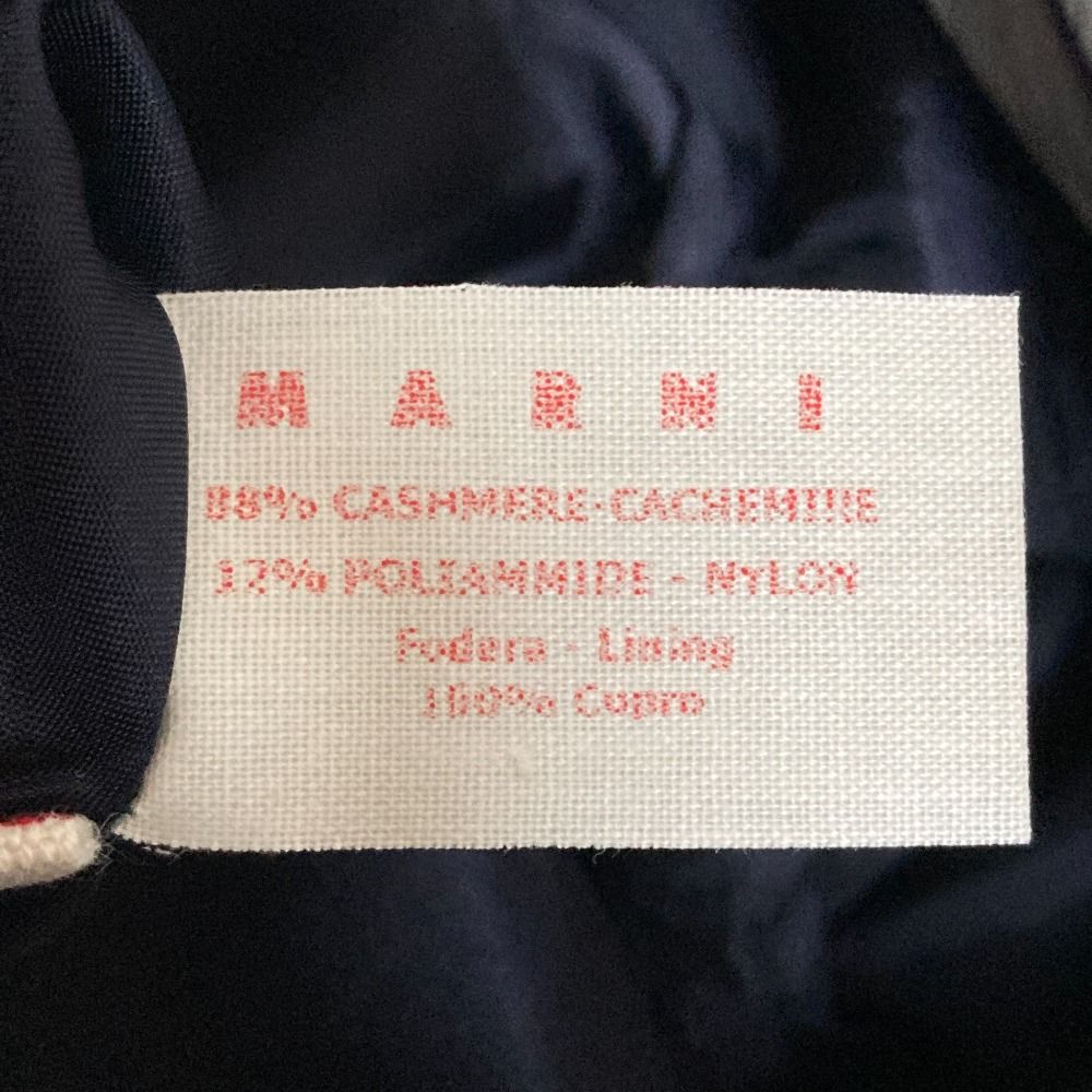  MARNI マルニ カシミヤ ツイードワイドパンツ サイズ38 ネイビー レディース 古着 ワイドパンツ イージーパンツ パンツ