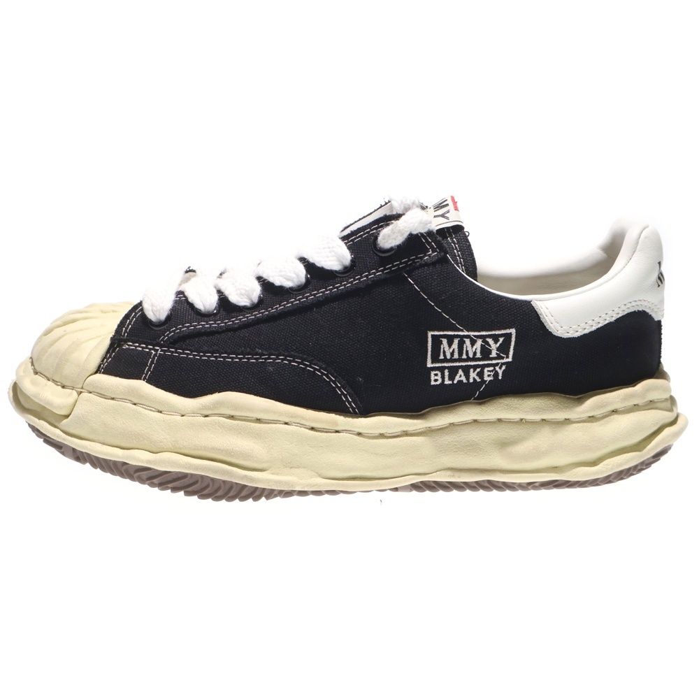 MAISON メゾンミハラヤスヒロ BLAKEY LOW VINTAGE CANVAS ブレーキー ビンテージ キャンバス ローカットスニーカー ブラック|アイボリー