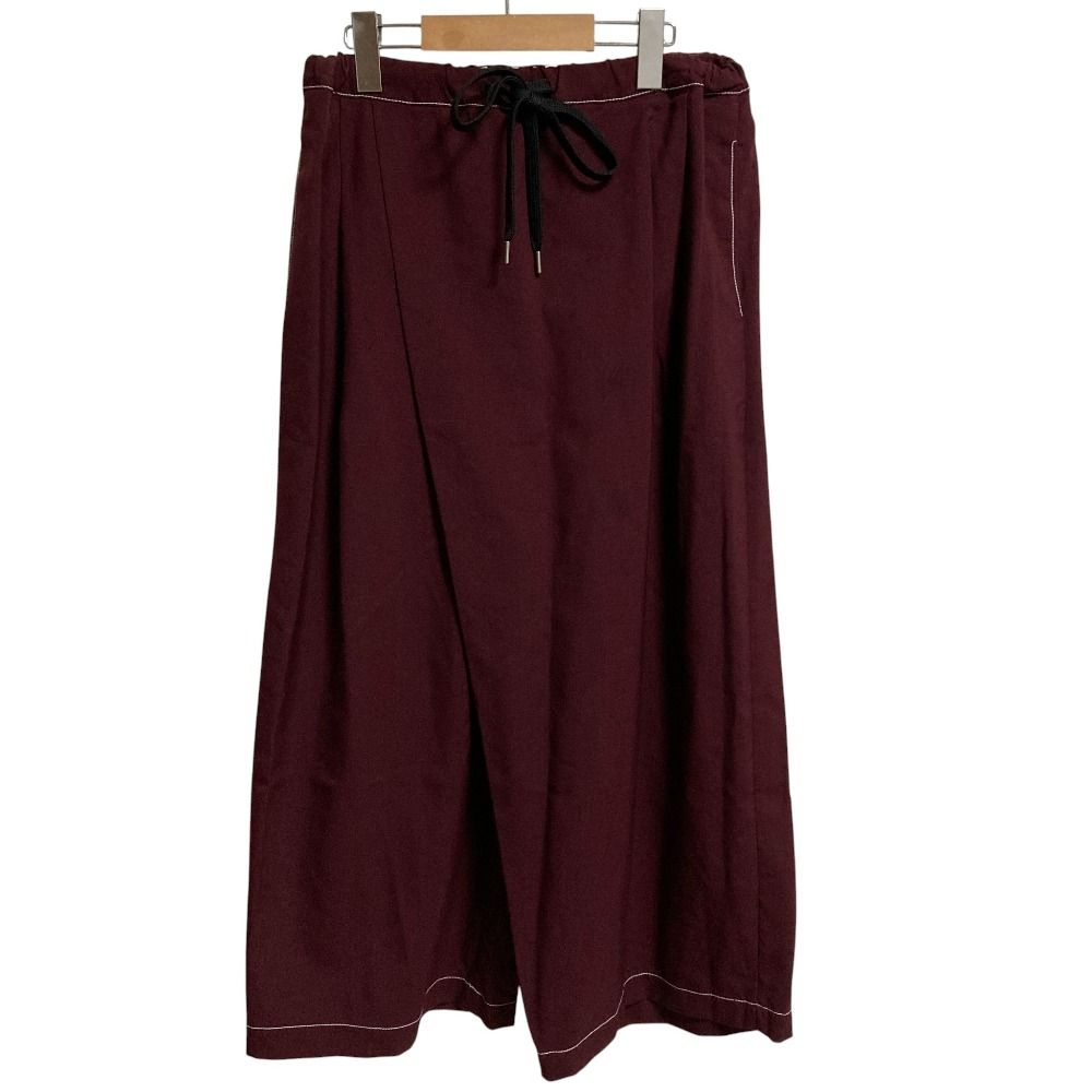 MARNI マルニ トロピカルウール イージーワイドパンツ サイズ38 ボルドー レディース 古着