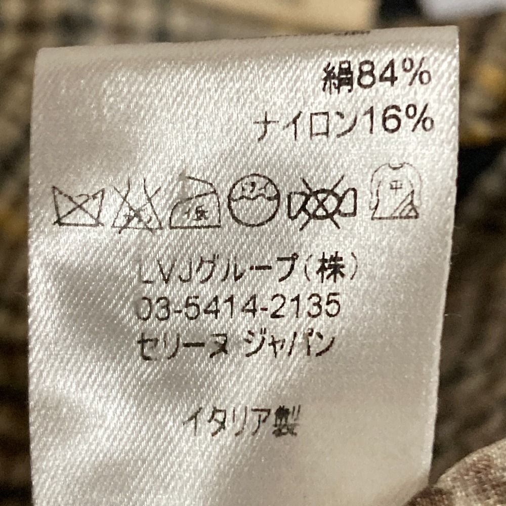 美品 CELINE セリーヌ フィービー期 チェック転写プリント シルクミニ  