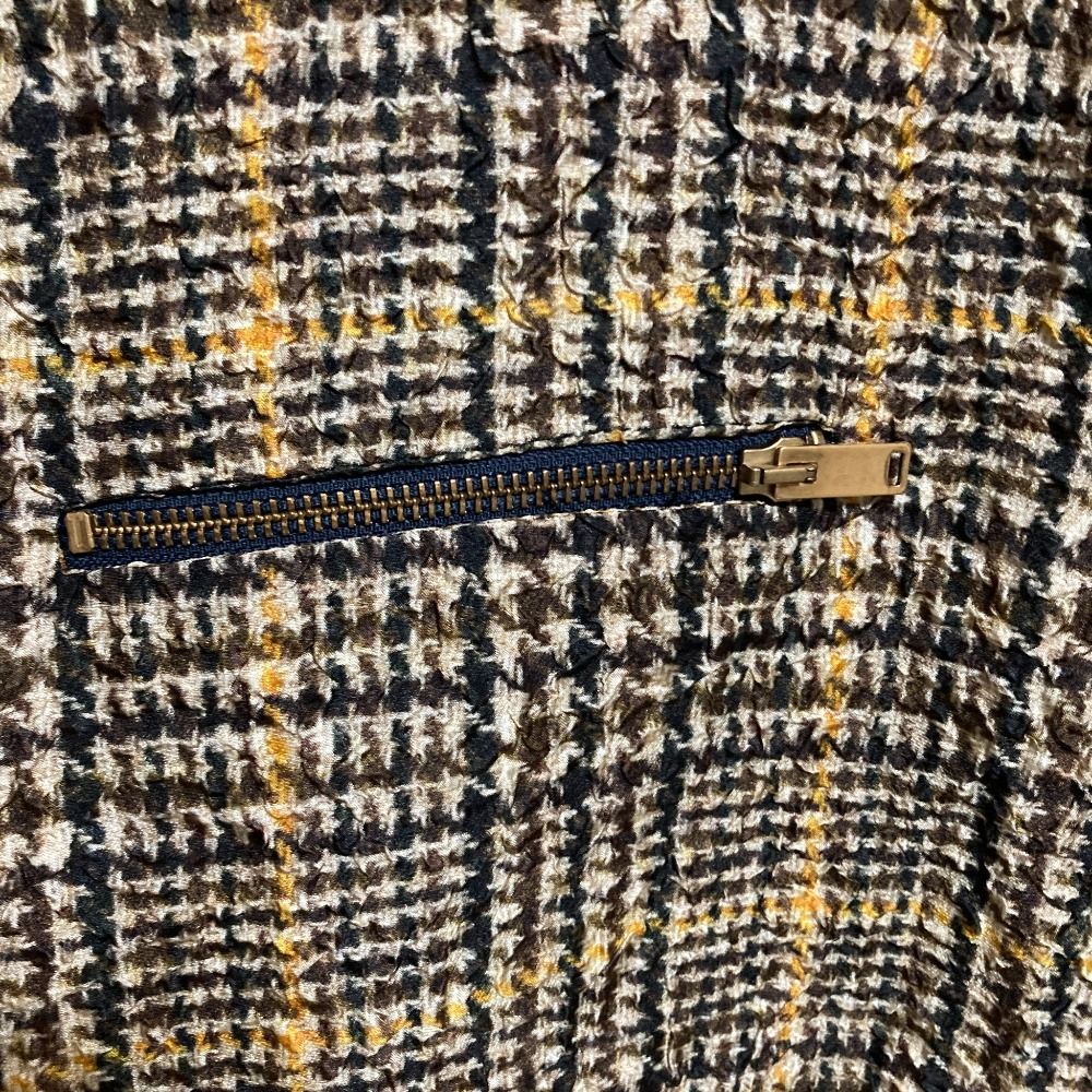 美品 CELINE セリーヌ フィービー期 チェック転写プリント シルクミニ  