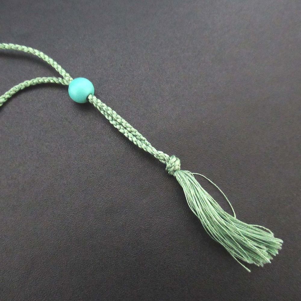 美品 Jurgen Lehl ヨーガンレール 天然ビーズ8連ネックレス グリーン