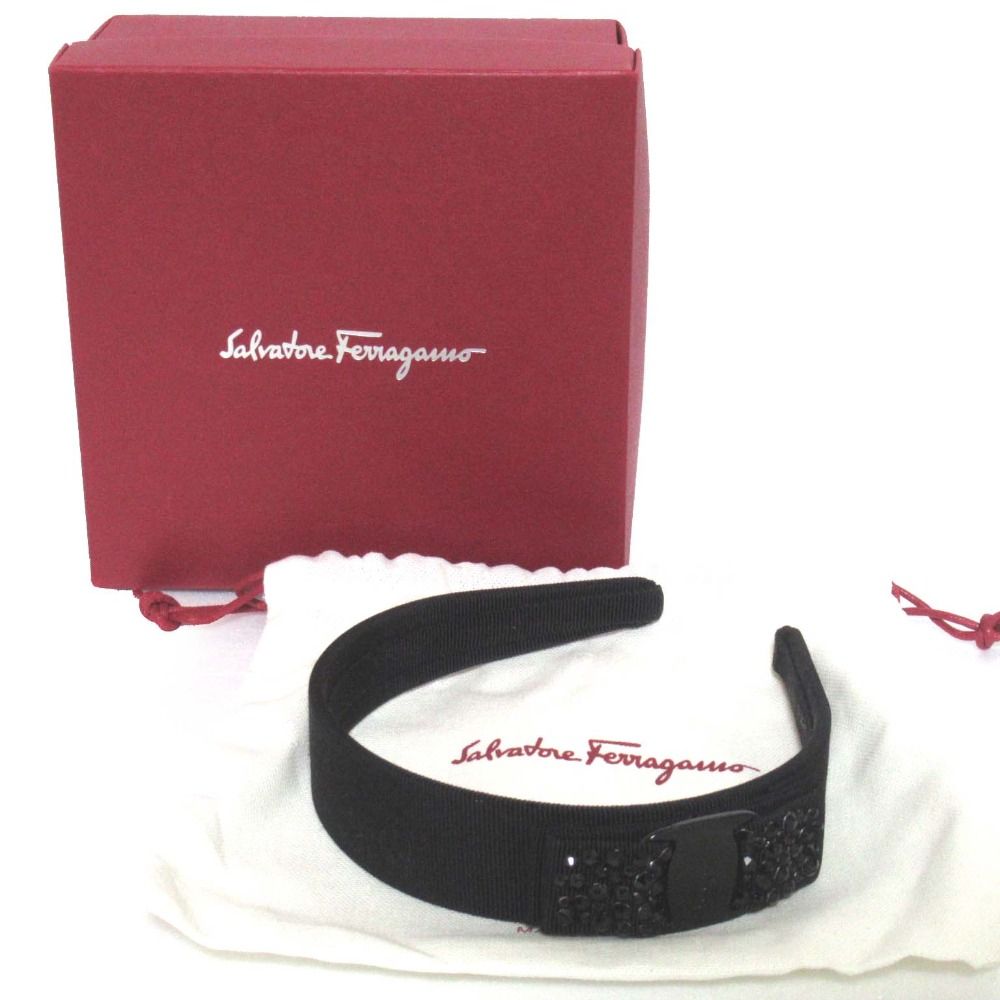サルヴァトーレフェラガモ ラインストーン ヴァラリボン カチューシャ Ferragamo ヴァラリボン ラインストーン カチューシャ FERRAGAMO