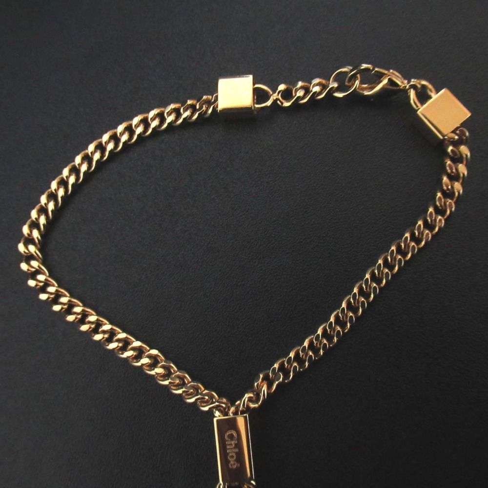 クロエ チェーンブレスレット タッセル スワロフスキー ゴールド イタリア製 クロエ チェーンブレスレット タッセル スワロフスキー ゴールド