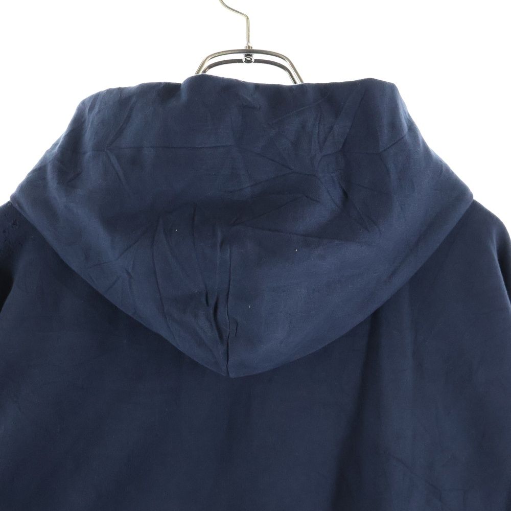  バレンシアガ 24 SS SAINT GERMAIN デストロイ加工 フロントロゴ ジップアップスウェットパーカー フーディ ネイビー 803264 TRV 09 パーカー トップス