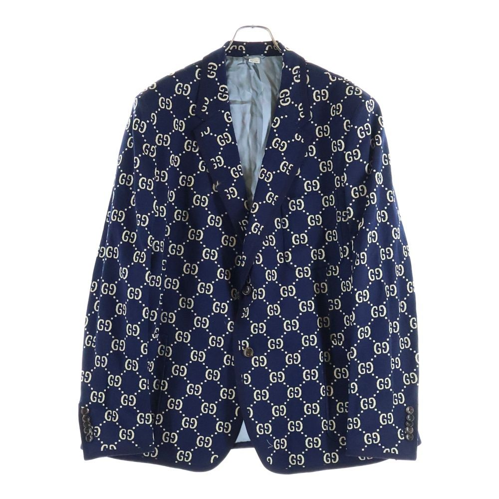 美品✨️GUCCI GG ジャガード ジャケット パイピング S相当 GUCCI (グッチ) 18AW GG Jacquard Jacket ジャガード ウール