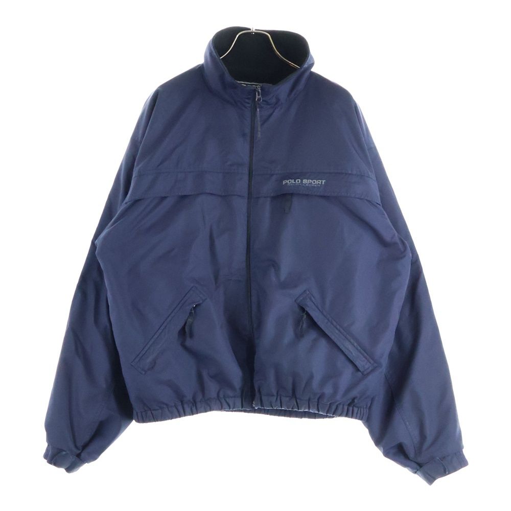 POLO SPORT RALPH LAUREN ポロスポーツラルフローレン 90 S NYLON ZIP UP BLOUSON JACKET 裏地フリース ナイロンジャケット ジップ ブルゾン ネイビー