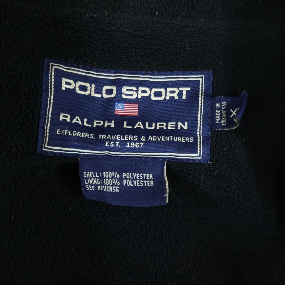  POLO SPORT RALPH LAUREN ポロスポーツラルフローレン 90 S NYLON ZIP UP BLOUSON JACKET 裏地フリース ナイロンジャケット ジップ ブルゾン ネイビー テーラードジャケット ジャケット アウター