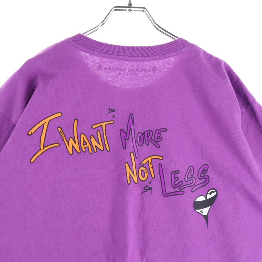 クロムハーツ サイズ:XL  PPO I WANT MORE NOT LESS L S MATTY BOYバックプリント長袖カットソー 中古 OS06 CHROME HEARTS (クロムハーツ) ×MATTY BOY PPO I WANT MORE NOT LESS S