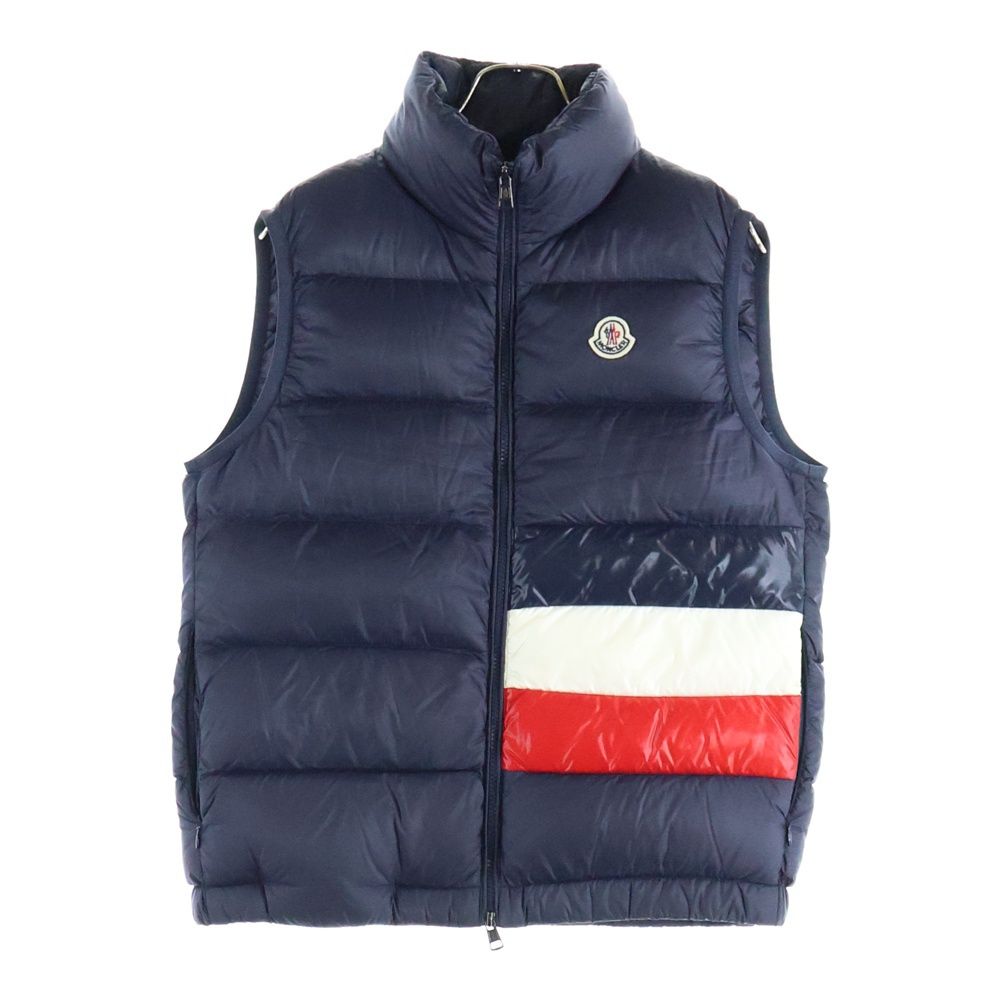 MONCLER モンクレール SOVEX GILET ロゴワッペン 切替 ダウンベスト C 0104 ネイビー