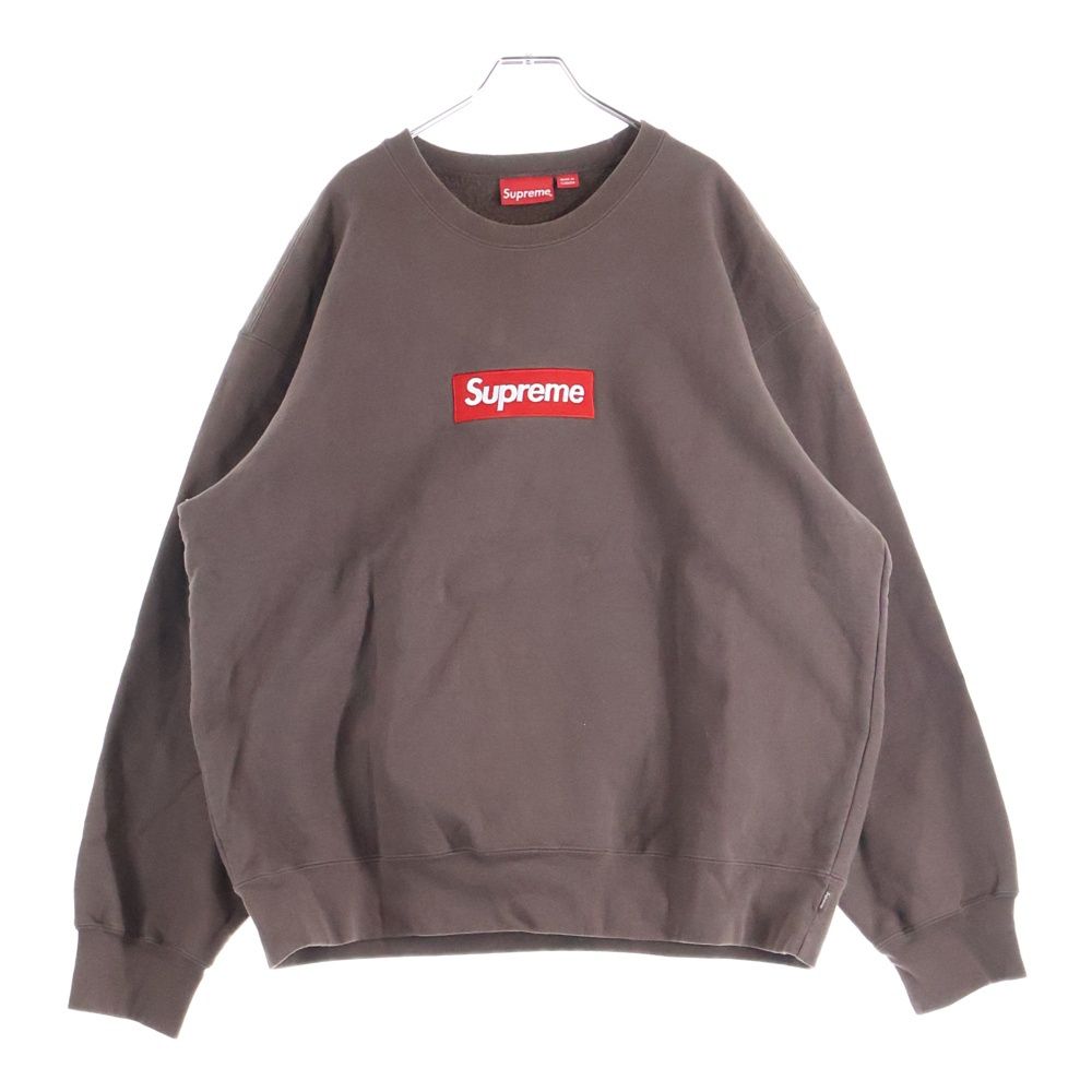 SUPREME シュプリーム 22 AW Box Logo Crewneck ボックスロゴ クルーネックスウェットトレーナー ブラウン