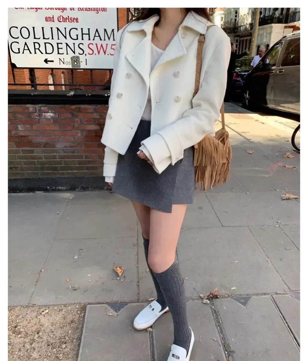 リズLIZ レナ ウールスカート グレー s