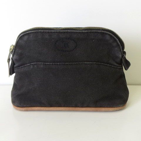 エルメス HERMES ボリード ポーチ15 ミニミニ キャンバス レザー Hロゴ