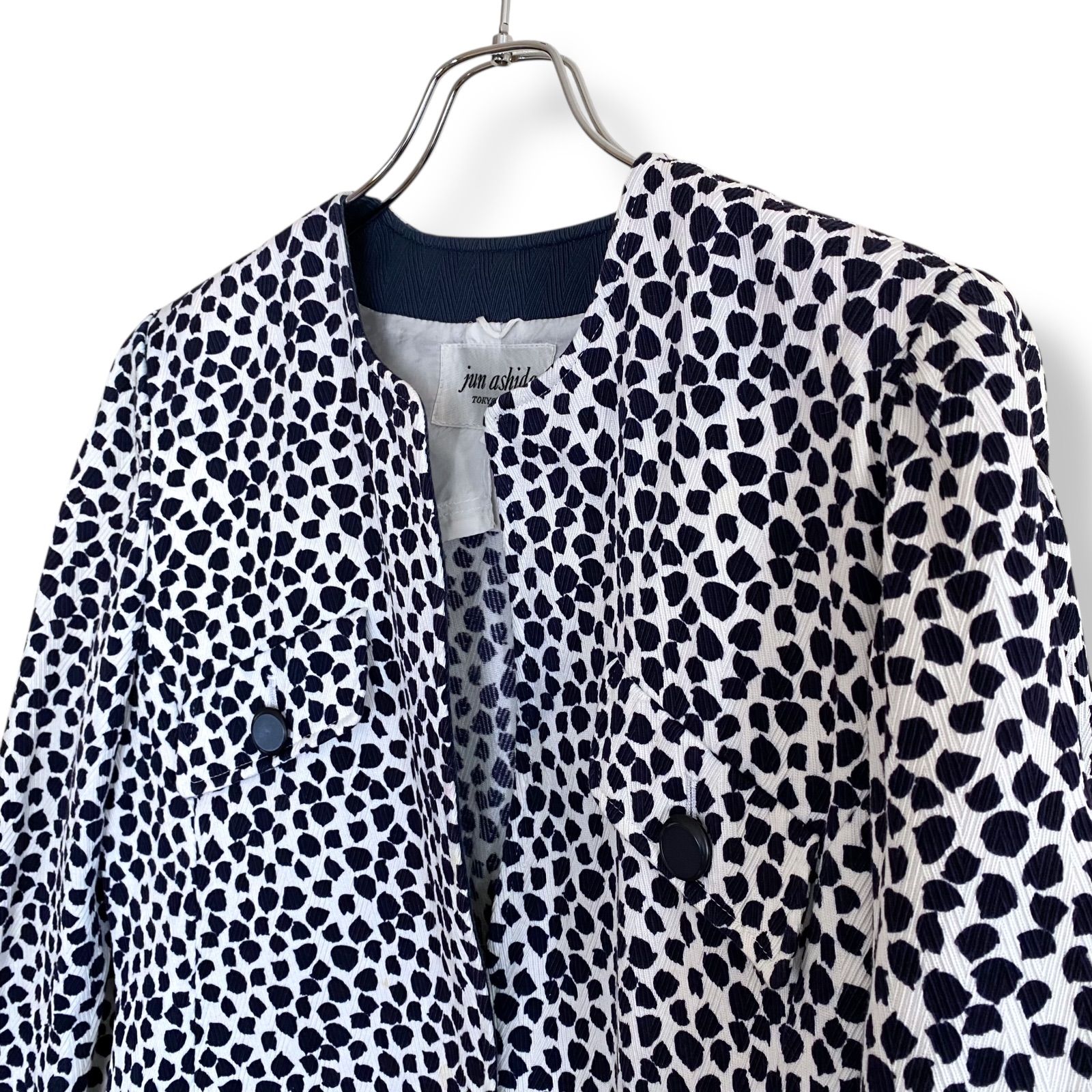jun ashida ジュンアシダ ネイビー×ホワイト レディース アウター