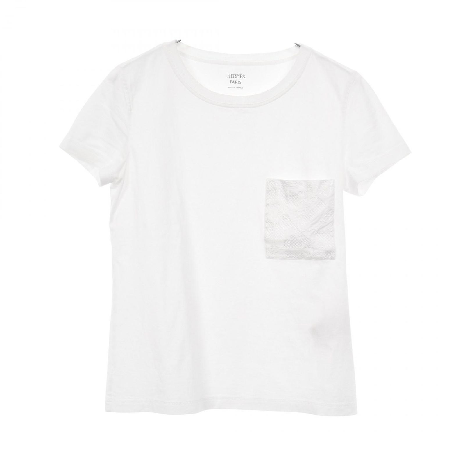 エルメス HERMES カットソー 刺繍ポケット コットン カットソー
