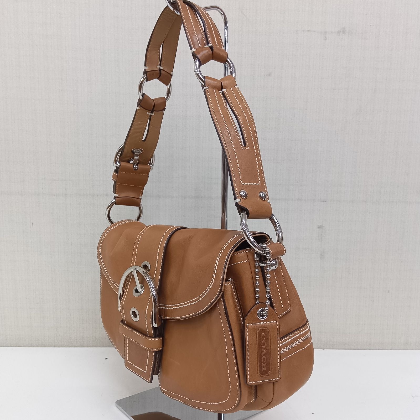 No L0682-10578 牛革 ／ OLD COACH ワンショルダーバッグ／ COACH