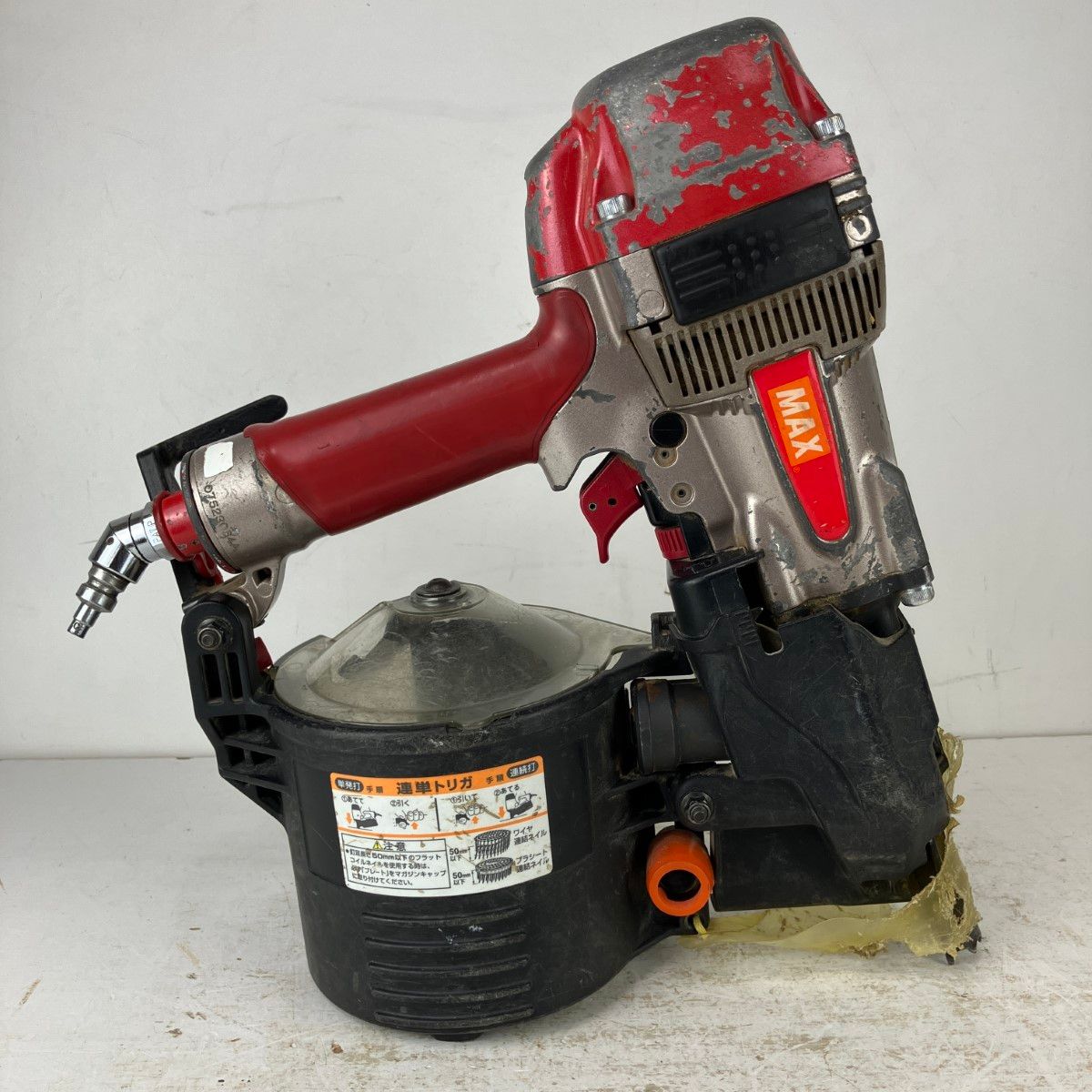ЗЗMAX マックス 90mm 高圧 エア釘打機 スーパーネイラ HN-90N1 レッド 