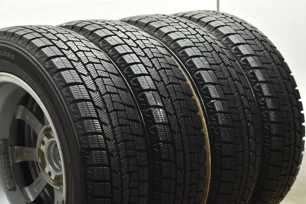 バリ溝 2024年製】AZ sports 14in 4.5J +45 PCD100 ダンロップ