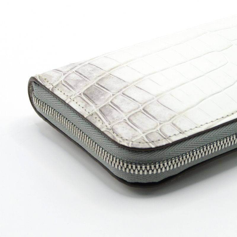 新進工房 バタール ヒマラヤクロコ　長財布　ヘンローン社 美品 SENNYU 新進工房 長財布 ヒマラヤクロコ クロコダイル バタール