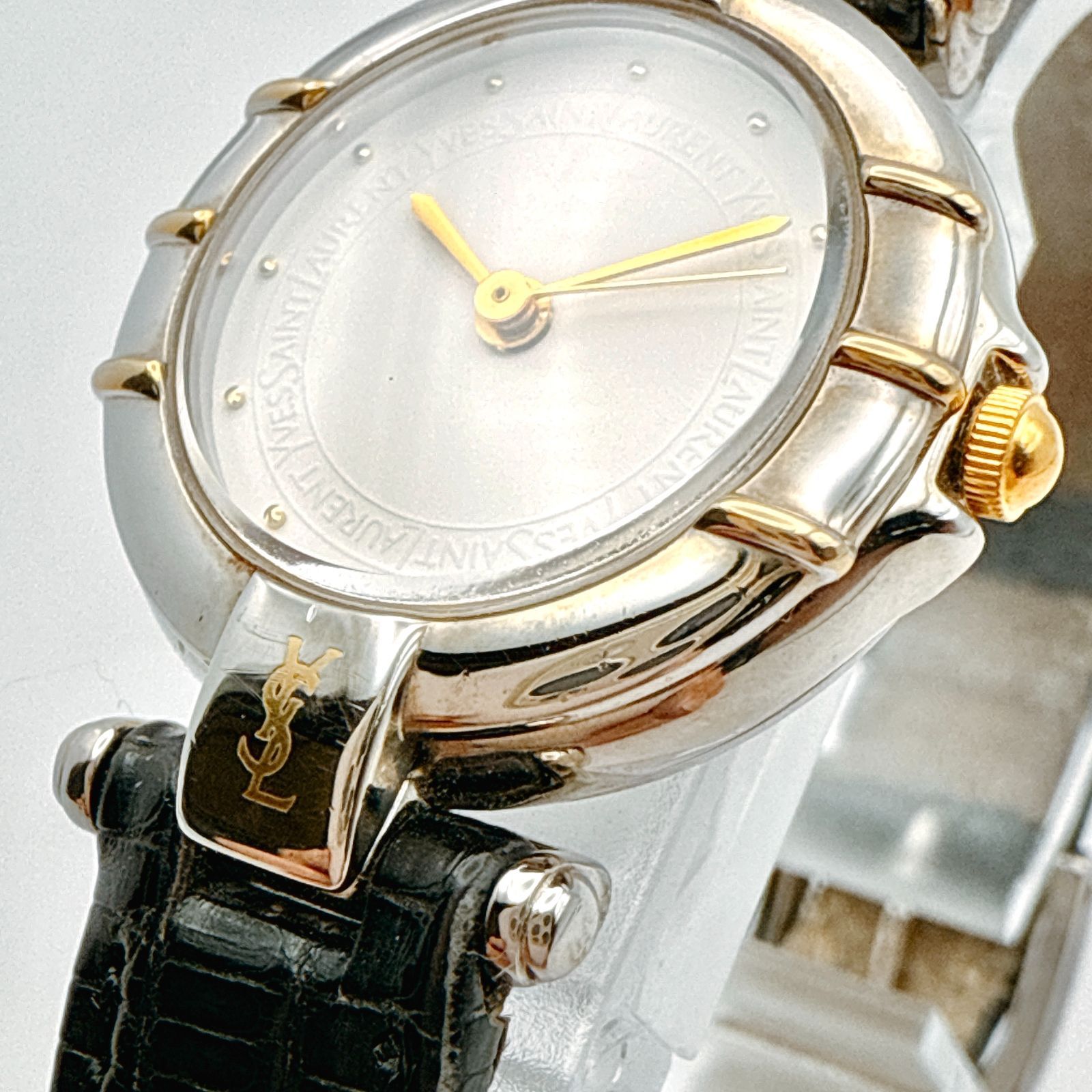 A116【極美品・オリジナルベルト】YSL Yves Saint Laurent イヴ・サン