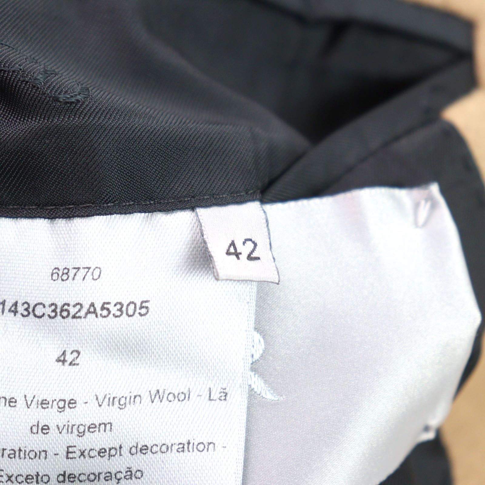 良品○DIOR ディオール オム 21AW 143C362A5305 ウール100% 裏地CDロゴ