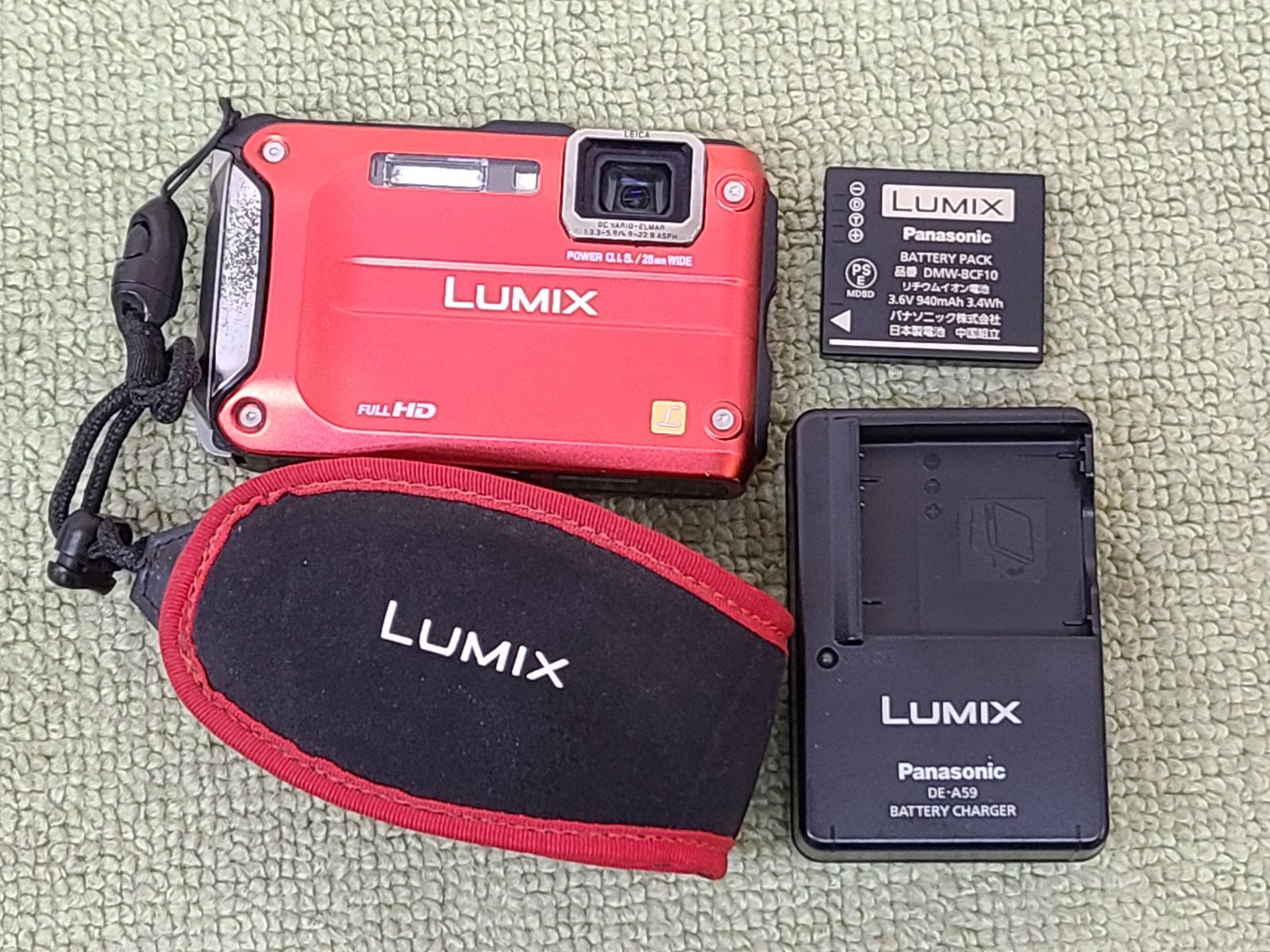 コンデジ Panasonic LUMIX DMC-FT3 レッド コンパクトデジタルカメラ 