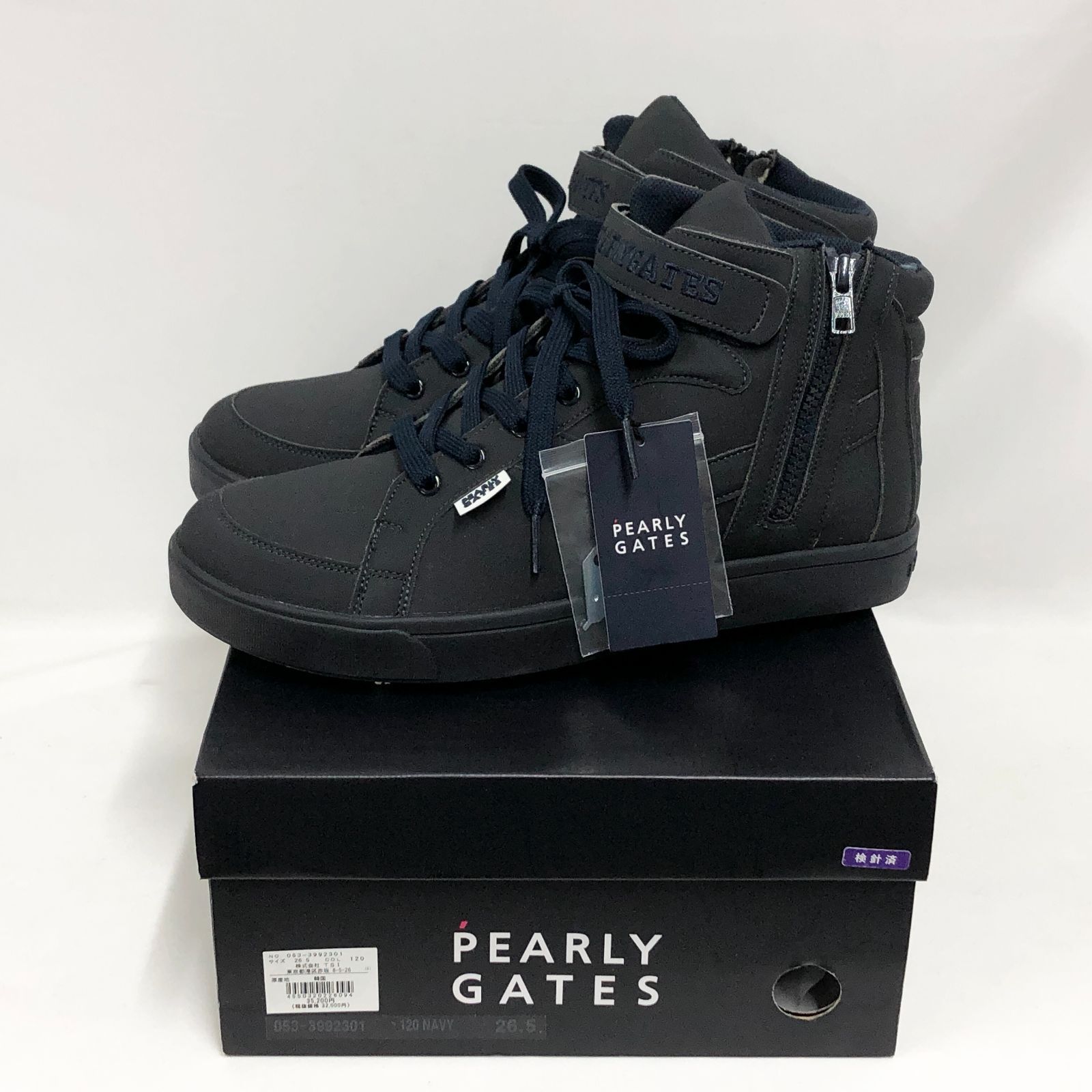 新品未使用 PEARLY GATES ミドルカットスパイク ゴルフシューズ